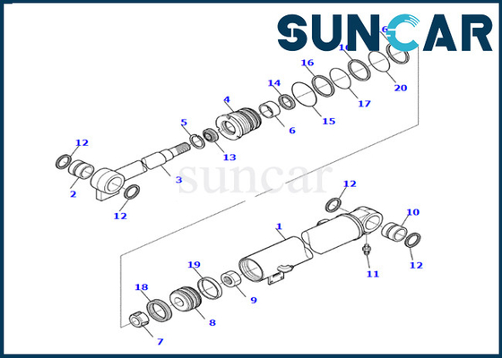 comprar Reparación con mejores ventas Kit Boom Cylinder Seal Kit 878000659 KOMATSU del sello del cilindro del auge para PC45R-8 online manufacture