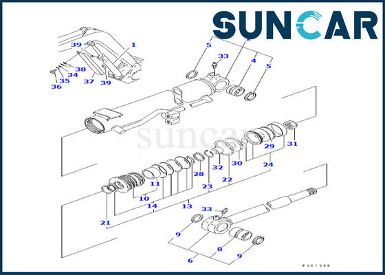 comprar Reparación Kit Boom Cylinder Seal Kit YM172165-72640 YM17216572640 KOMATSU del cilindro del auge para PC50FR-1 PC50FR-2 online manufacture