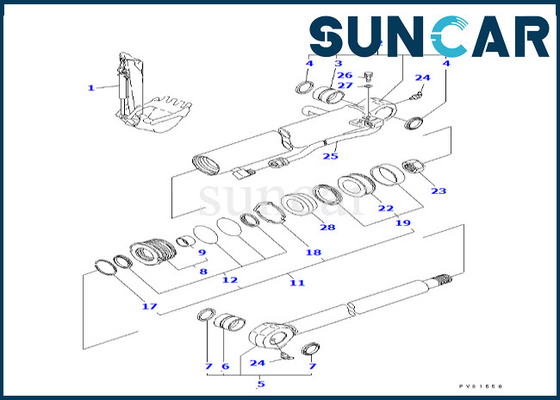 comprar Reparación Kit Komatsu For PC50FR-1 PC50FR-2 del sello del cilindro del cubo de YM172976-72360 YM17297672360 online manufacture
