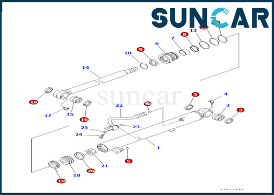 comprar Equipo 707-98-25980 7079825980 del sello del cilindro del cubo para el equipo del servicio del cilindro del cubo de PC50MR-2 KOMATSU online manufacture