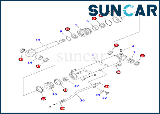 comprar 707-98-30710 7079830710 equipo de reparación del sello del cilindro del auge de Kit For PC58UU-3 KOMATSU del sello del cilindro del auge online manufacture