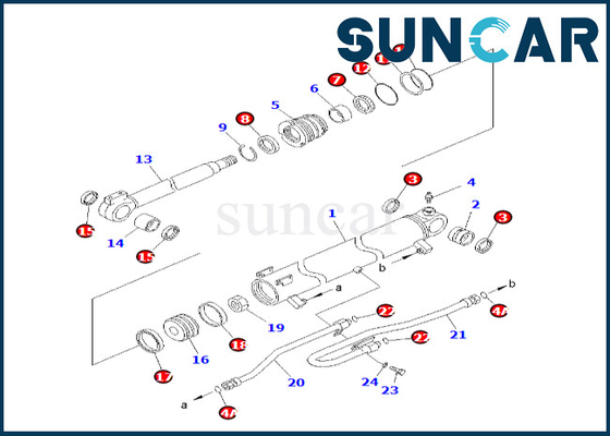 comprar 707-98-30700 de alta calidad 7079830700 equipo del servicio del cilindro del auge de Kit For PC58UU-3 KOMATSU del sello del cilindro del auge online manufacture