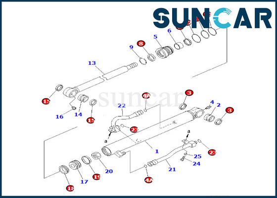 comprar 707-98-25960 7079825960 equipo del lacre del cilindro del cubo de Kit For PC58UU-3 KOMATSU del sello del cilindro del cubo online manufacture