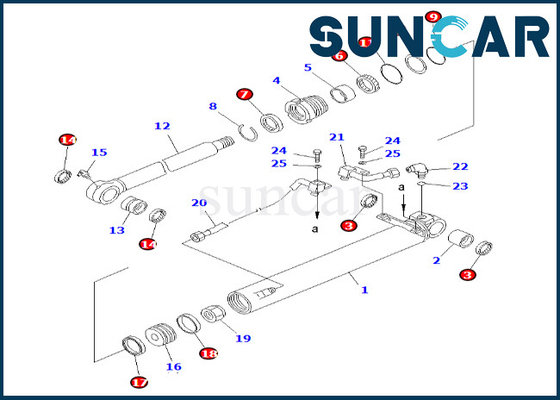 comprar 707-98-26120 7079826120 equipo de reparación del cilindro del cubo de Kit Fits PC50UG-2 KOMATSU del sello del cilindro del cubo online manufacture