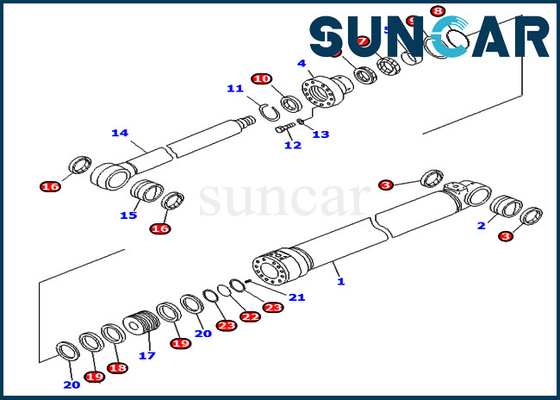 comprar PC400LC-6Z KOMATSU 707-99-37680 sello Kit Hydraulic Cylinder Repair Kits del Looper de 7079937680 tubos online manufacture