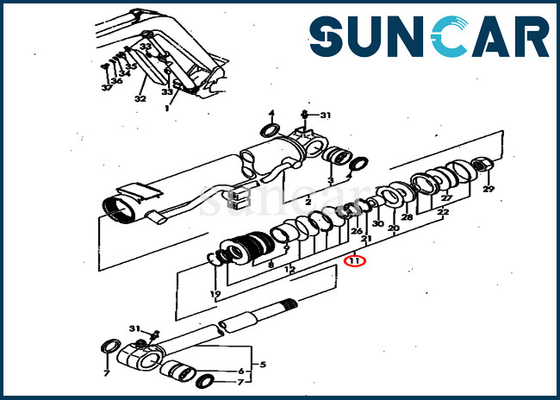 comprar YM172164-72370 YM17216472370 Equipo de sellado de aceite para cilindros de boom para PC40FR-1 PC40FR-2 Comatsu Partes internas online manufacture