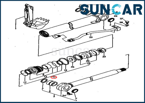 comprar Modelo Sealing Kit de Kit Fits For Komatsu PC40FR-1 del sello del cilindro del cubo de YM172164-72360 YM17216472360 online manufacture