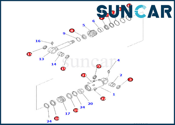 comprar 707-99-42551 7079942551 equipo del servicio del cilindro del cubo de Kit Fits PC60-8 KOMATSU del sello del cilindro del cubo online manufacture