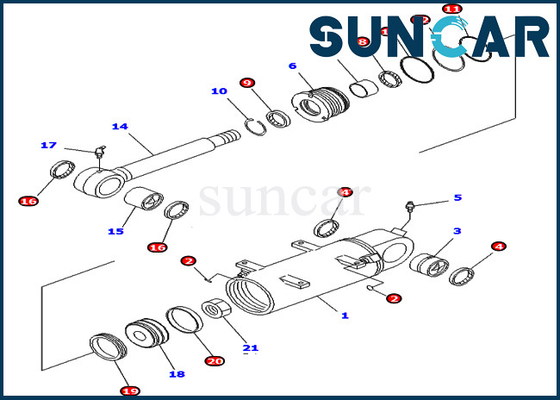 comprar Sello Kit For Komatsu de PC40MR-2 PC50MR-2 707-98-34670 equipo del servicio del cilindro hidráulico de 7079834670 cuchillas online manufacture