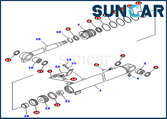 comprar Los equipos de reparación del sello del cilindro del equipo 707-98-29500 del lacre del auge caben espec. de ultramar. PC40MR-2 PC50MR-2 KOMATSU online manufacture