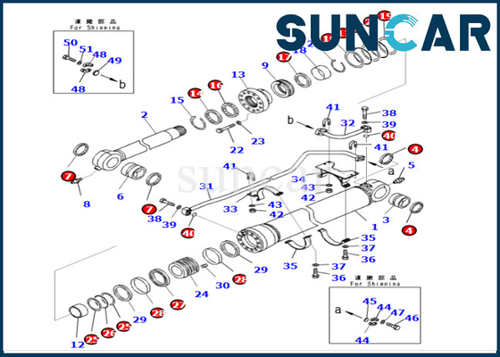 comprar Equipo de alta calidad 707-99-69560 7079969560 del sello del cilindro del cubo para PC700LC-8E0 PC650LC-8E0 KOMATSU online manufacture