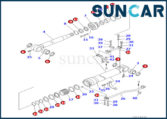comprar Equipo 707-99-46030 del sello del cilindro del removedor 7079946030 equipo del lacre del cilindro del removedor de los ajustes PC600-8 PC600LC-8 de KOMATSU online manufacture