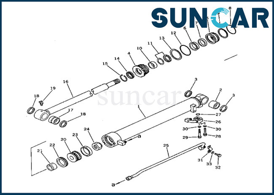 comprar Sello Kit For PC60U-3 del cilindro del brazo del equipo 201-63-33300 2016333300 KOMATSU del reemplazo del cilindro del brazo online manufacture