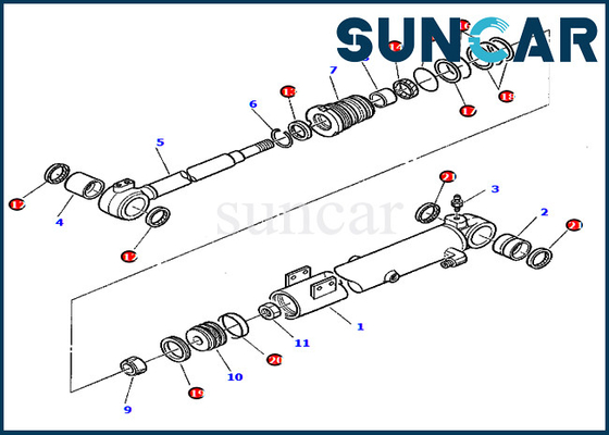 comprar PC45-1 excavador Komatsu 878000415 equipos de Kit Wear Resistance Hydraulic Replacement del sello del cilindro del auge online manufacture