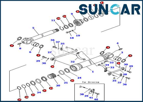 comprar 707-99-59760 7079959760 Kit de sellado del cilindro de cubo para partes internas Komatsu PC450-8 PC450LC-8 PC490LC-10 online manufacture