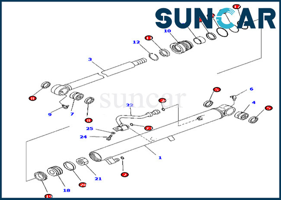 comprar Equipos de reparación del sello del brazo de KOMATSU 707-98-15770 7079815770 PC45MR-3 excavador Cylinder Service Parts online manufacture