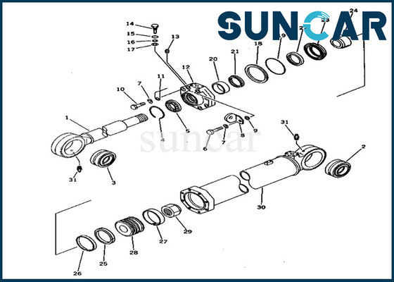 comprar 209-63-56101 equipos de aislamiento de Kit Wear Resistance Komatsu PC650-1 de la reparación del sello del cilindro del auge online manufacture