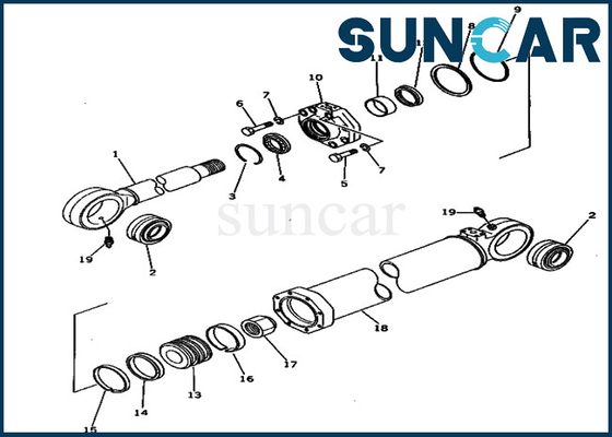 comprar Equipo 209-63-76500 del sello de aceite del cubo de PC650-1 KOMATSU 2096376500 equipos de aislamiento del reemplazo del cilindro online manufacture