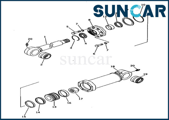 comprar Los equipos del servicio 209-63-86301 sello Kit Fits For Machine PC650-1 KOMATSU de 2096386301 reparaciones compensan el cilindro online manufacture