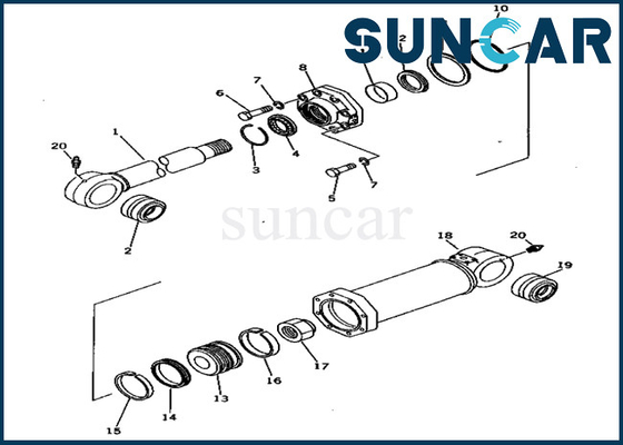 comprar 209-63-86401 2096386401 compensan equipos del sello de Kit Loader Excavator PC650-1 KOMATSU del servicio del cilindro online manufacture