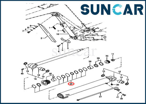 comprar Piezas de servicio de los modelos PC70FR-1 del equipo YM172187-72250 YM17218772250 KOMATSU del sello de la reparación del cilindro del auge online manufacture