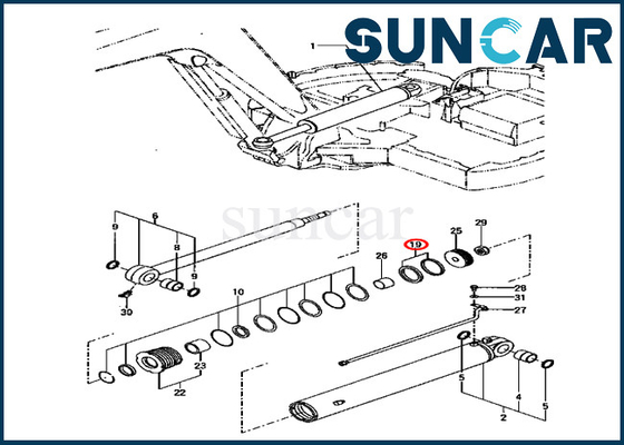 comprar Maquinaria de construcción de Kit Fits For KOMATSU PC70FR-1 del sello del cilindro del oscilación de YM172187-72290 YM17218772290 online manufacture