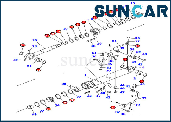 comprar 707-99-68550 reparación Kit For Komatsu Machinery Model PC750-6 PC750LC-6 del sello del cilindro de 7079968550 cubos online manufacture