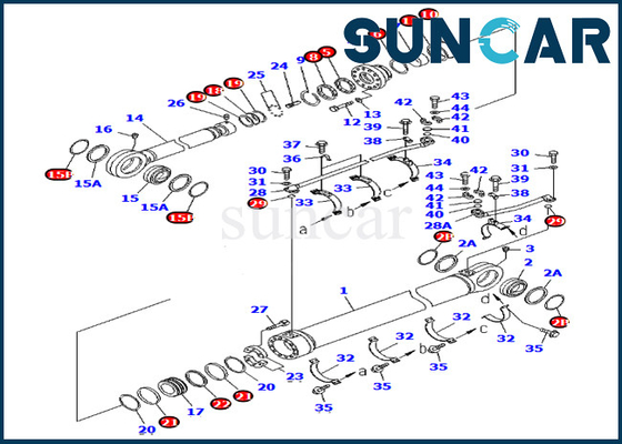 707-99-78730 versión PC750-7 PC750-6 KOMATSU de Kit Repair Kits For Overseas del sello del cilindro de 7079978730 brazos