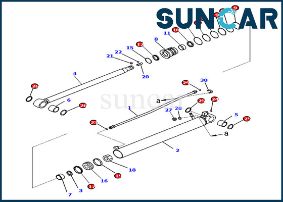 721-98-00680 7219800680 equipo del sello de Komatsu Cylinder Repair del excavador del equipo PC78US-10 del lacre del brazo