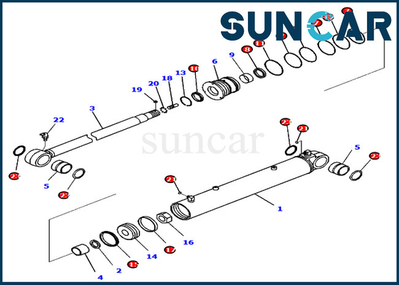 707-98-41380 7079841380 modelos de Kit Fits For Komatsu PC88MR-10 PW98MR-10 del sello del cilindro del oscilación del auge
