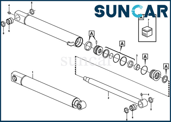 15077493 EC27C SUNCARVO.L.VO que sella el equipo del sello del cilindro del brazo del cazo de Kit Wear Resistance VOE15077493