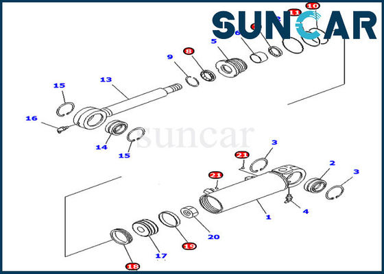 707-98-24710 7079824710 equipos inclinables del sello del cilindro hidráulico de KOMATSU para D39EX-21 D39PX-21