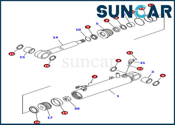 707-99-23910 7079923910 KOMATSU que sella el equipo de Kit Hydraulic Lift Cylinder Service
