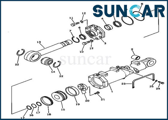 707-98-56610 niveladora de Kit Fits D375A-2 KOMATSU de la reparación del cilindro de los equipos del sello de la elevación de la cuchilla