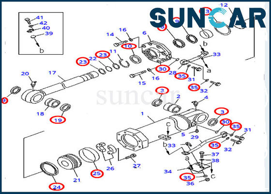707-99-74440 niveladora de Kit Komatsu Cylinder Seal Repair Kit Fits D375A-3 D375A-5 del servicio