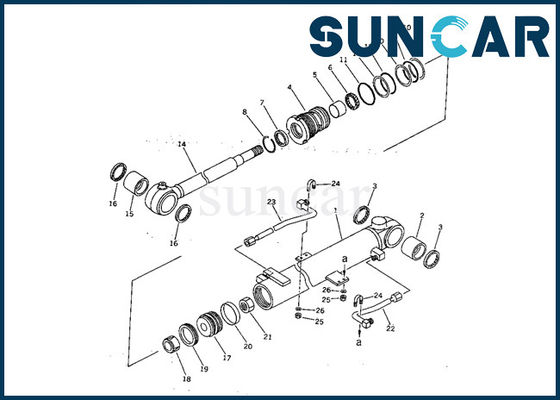707-98-12270 equipo interno del servicio de las piezas del modelo de Kit Komatsu Excavator PC07-2 del sello del cilindro del auge