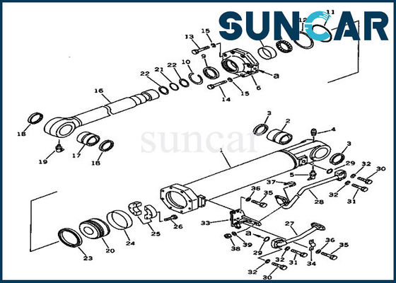 Lleve el destripador de la resistencia 707-99-74100 KOMATSU que sella a Kit Tilt Cylinder Repair Kits