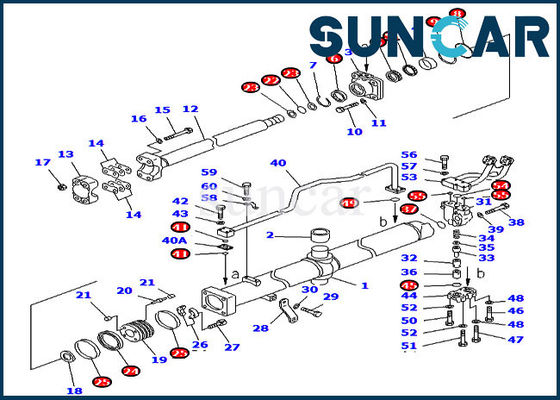 707-98-56625 sello Kit Dozer Service Kit For D375A-3 D375A-5D KOMATSU del cilindro de la elevación de la cuchilla