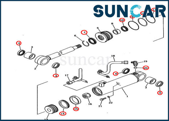 707-98-34510 cilindro 7079834510 que sella a Kit Replacement Kits For D40PF-5 KOMATSU