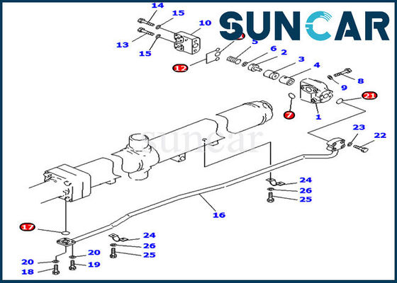 707-99-67430 elevación de la cuchilla que sella a Kit Cylinder Service Kit Fits D475A-3 D475A-2 KOMATSU