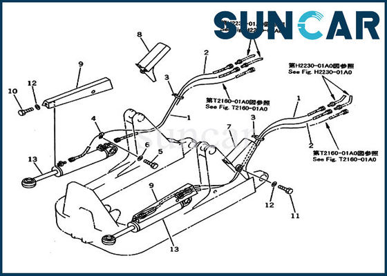 707-98-41010 dormilón de la inclinación de Kit For Komatsu Power Angle del sello del cilindro de la elevación de 7079841010 cuchillas