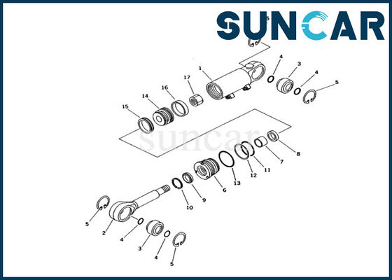 707-98-12410 el sello Kit Hydraulic Cylinder Repair Parts del cilindro de la elevación de la cuchilla cabe el excavador PC12UU-2