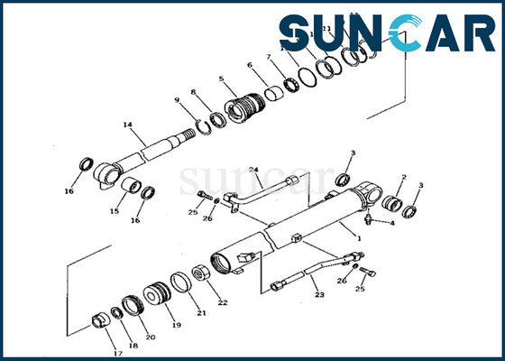 707-99-14430 piezas internas de Kit Excavator PC10-7 del servicio de KOMATSU del cilindro del auge que sellan el equipo