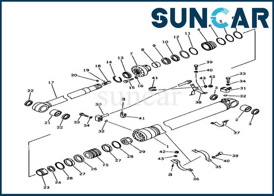 Equipos del reemplazo de KOMATSU del equipo 707-99-44200 del sello del cilindro del brazo para las piezas internas del excavador de PC100-5C