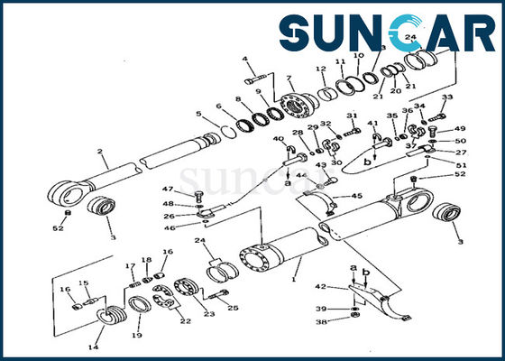 707-99-77250 servicio Kit Hydraulic Cylinder Seal Kits del cilindro del cubo para KOMATSU PC1000-1