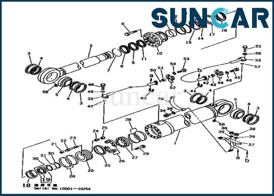 Sello Kit Fits Excavator Models PC1000-1 del cilindro del auge del equipo de reparación de KOMATSU 707-99-78620