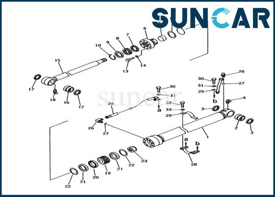 707-99-26620 equipos hidráulicos del reemplazo del cilindro del equipo PC60-6 KOMATSU del servicio del cilindro del cubo