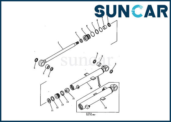 707-00-50310 excavador Replacement Service Kit de Kit For PC05-1 del sello del cilindro del auge de KOMATSU