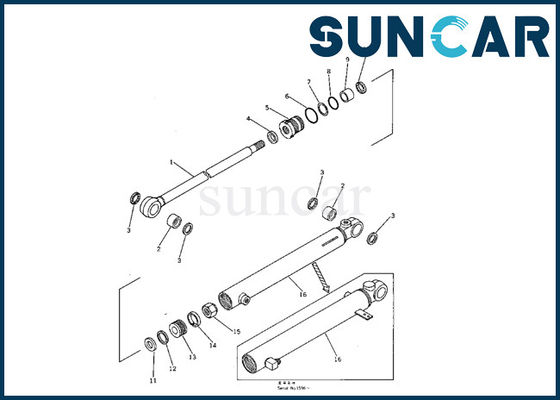 707-00-50320 maquinaria del excavador de Assy Seal Kit Fits PC05-1 del cilindro hidráulico del brazo de KOMATSU