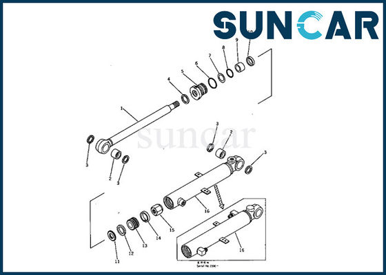 707-00-50330 equipo del equipo PC05-1 Mini Excavator Cylinder Inner Service del sello del cilindro del cubo de KOMATSU